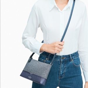 Kate Spade ♠️ Lola Glitter Crossbody - Dusk Navy